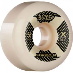 56mm 97a Bones X-Formula V6 Wide-Cut XCELL Wheels - White