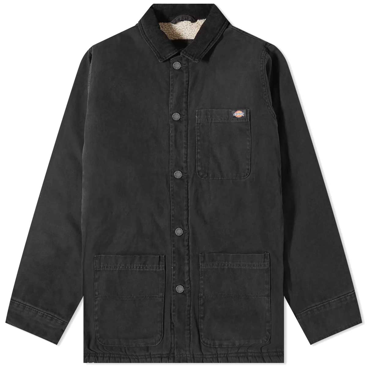Dickies Lined Chore Coat Jacket - Stonewashed Black | SoCal Skateshop