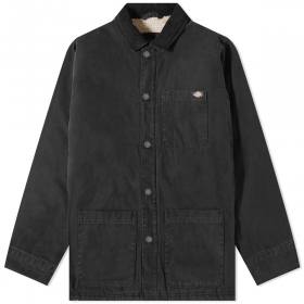 Dickies Lined Chore Coat Jacket - Stonewashed Black