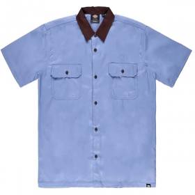 Dickies Skate Vincent Alvarez Block Collar Work Shirt - Gulf Blue