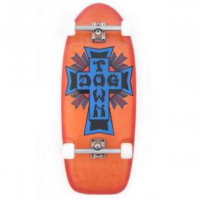 Dogtown Big Cross Rider Premium Complete Skateboard - Orange/Red Fade 11.875x30.75