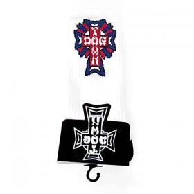 Dogtown Cross Logo Color Crew Socks - USA/White