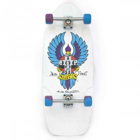 Dogtown OG Big Foot 70s Classic Premium Complete Skateboard - White Full Dip 11.875x30.75