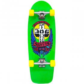 Dogtown OG Bull Dog 70s Classic Premium Complete Skateboard - Lime Green Full Dip 10x30
