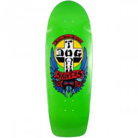 10x30.5 Dogtown OG Bull Dog 70s Rider Re-Issue Deck - Lime Green Full Dip