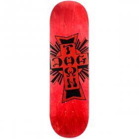 9x32.7 Dogtown Street Cross Logo Deck - Red Stain/Red Flake Cross