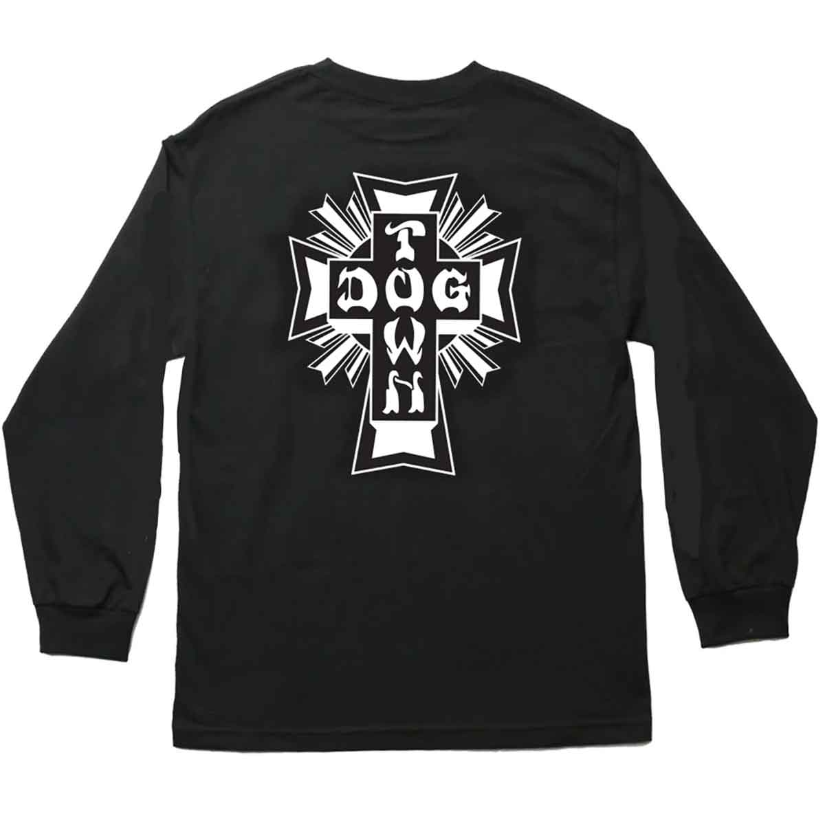 Dogtown Cross Logo Long Sleeve T-Shirt - Black | SoCal Skateshop