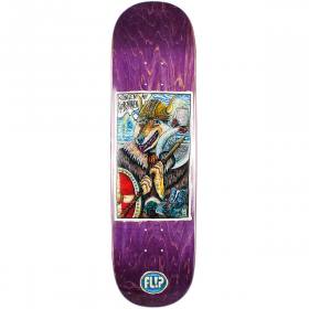 8.5x31.75 Flip Rune Glifberg Wolf Full Shape Deck - Purple Stain