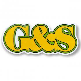 G&S Large Logo Sticker - 3" x 7.5" Yellow/Green
