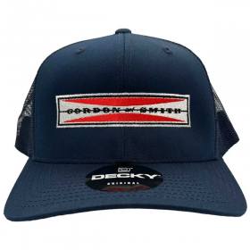 G&S Original Logo Decky 7-Panel Flat Bill Mesh Trucker Hat - Navy