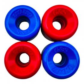 63mm 86a G&S YO-YO Re-Issue Wheels - Red & Blue