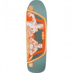 9x32.3 H-Street Hensley X Ortega Vista B Series Shaped  Deck - Sage Green/Orange