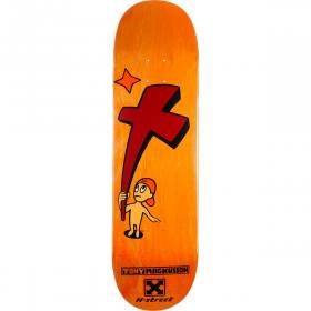 8.5x32.25 H-Street T-Mag Kid N Cross Deck - Orange Stain