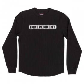 Independent Trucks Bar Logo Long Sleeve Thermal Shirt - Black