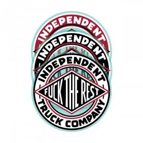 Independent Trucks FTR Summit Clear Mylar Sticker - Assorted Colors 3.5" x 3.5"
