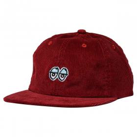 Krooked Eyes Strapback Hat - Burgundy/Blue