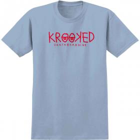 Krooked Eyes T-Shirt - Light Blue/Red