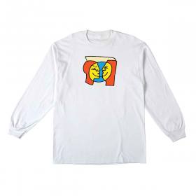 Krooked Moonsmile Long Sleeve T-Shirt - White/Multi