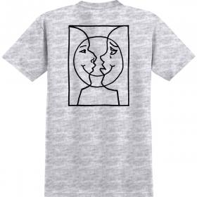 Krooked Moonsmile Raw T-Shirt - Ash/Black