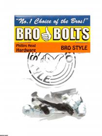 1.5" Phillips Bro Style Hardware - Black/Silver