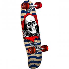 Powell Peralta Micro Mini Ripper Complete Skateboard - Natural/Blue 7.5x24