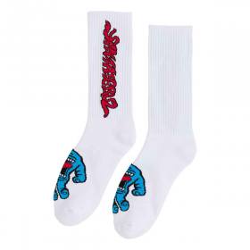 Santa Cruz Screaming 50 Crew Socks - White