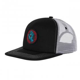 Santa Cruz Screaming 50 High Profile Mesh Trucker Hat - Black/White
