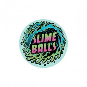 Slime Balls Wheels Slime Wave Clear Mylar Sticker - Multi-Color 3.5" x 3.5"