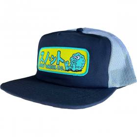 Snot Wheels Classic Japanese Mesh Trucker Hat - Navy