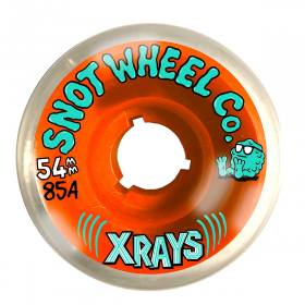 54mm 82a Snot Wheels Co X-Rays Wheels - Clear/Orange