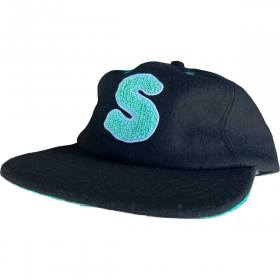 Snot Wheels Wool Collage Snapback Hat - Black/Teal