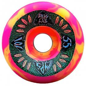 55mm 101a SpeedLab MPS Wheels - Pink/Yellow Swirl