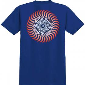 Spitfire Classic Swirl Fade T-Shirt - Royal Blue/Red/White