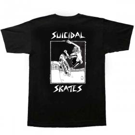 Suicidal Skates Pool Skater V2 T-Shirt - Black/White