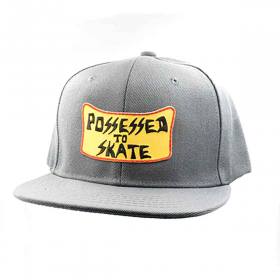 Suicidal Skates Possessed to Skate Patch Snapback Hat - Charcoal Grey