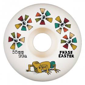 55mm 99a The Heated Wheel Phasecaster Calyx Classic Shape Wheels - White