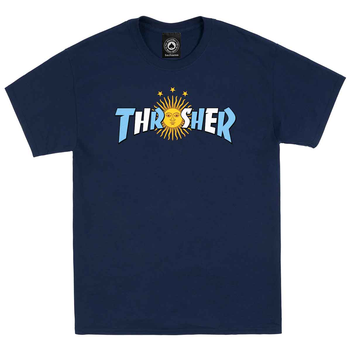 Thrasher Magazine Argentina Estrella T-Shirt - Navy | SoCal Skateshop