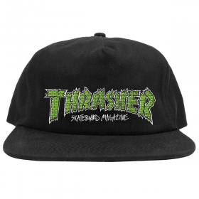 Thrasher Brick Snapback Hat - Black