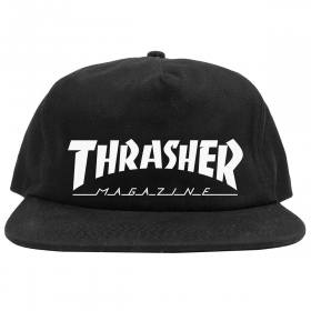 Thrasher Mag Logo Snapback Hat - Black/White