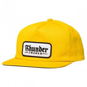 Thunder Trucks Script Patch Snapback Hat - Gold/Black/White