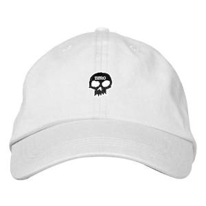 Zero Single Skull Dad Hat - White