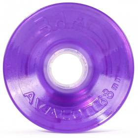68mm 82a 3DM Avalon Longboard Wheels - Clear Purple