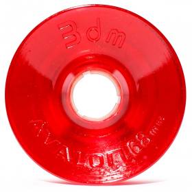 68mm 78a 3DM Avalon Longboard Wheels - Clear Red