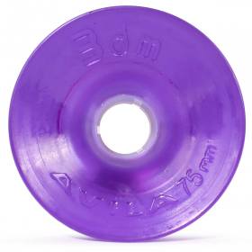 75mm 77a 3DM Avila Longboard Wheels - Clear Purple