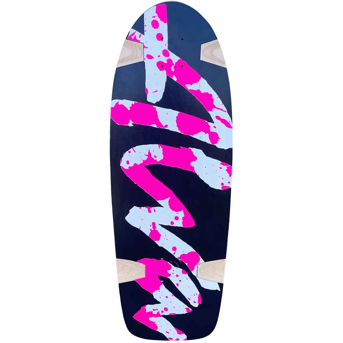 Alva Splatter Re-Issue Skateboard Deck - Black w/White & Pink - Pre