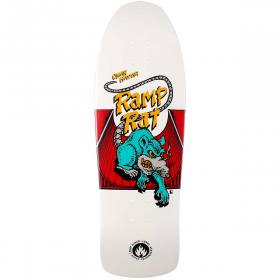 10x31.25 Black Label Omar Hassan Ramp Rat Shaped Deck - White Dip