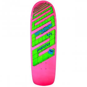 9.125x30.125 Blockhead Streetstyle 1 1985 Re-Issue Rider Shaped Deck - Pink/Green