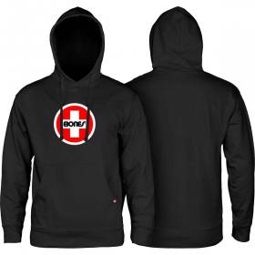 Bones Bearings Swiss Circle Mid-Weight Pullover Hoodie - Black