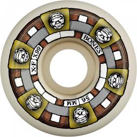 56mm 99a Bones X-Formula V5 Side-Cut Timeless Machine Wheels - White