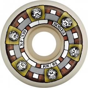 58mm 99a Bones X-Formula V5 Side-Cut Timeless Machine Wheels - White